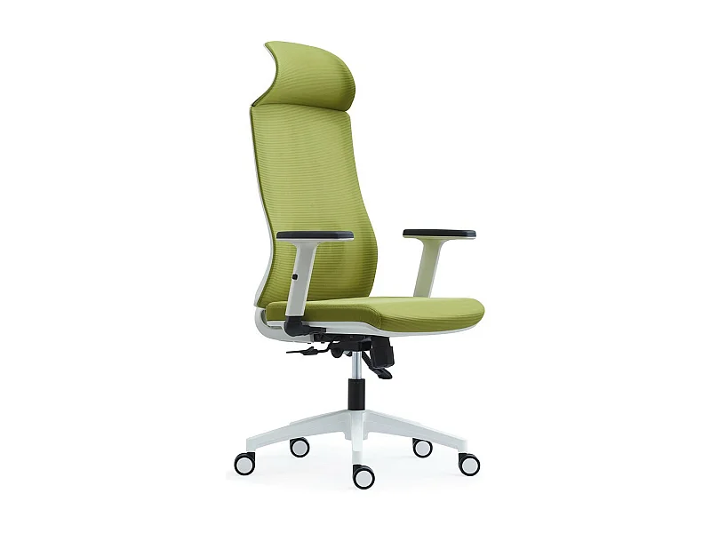 Chaise de bureau réglable en hauteur - tissu - vert - ZAVELA