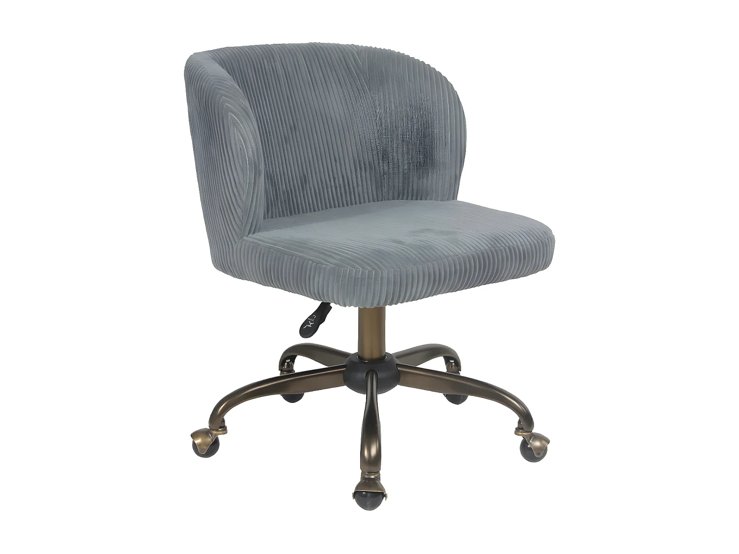 Cadeira de escritório regulável em altura - rústica - tecido - cinzento - VIOLETA