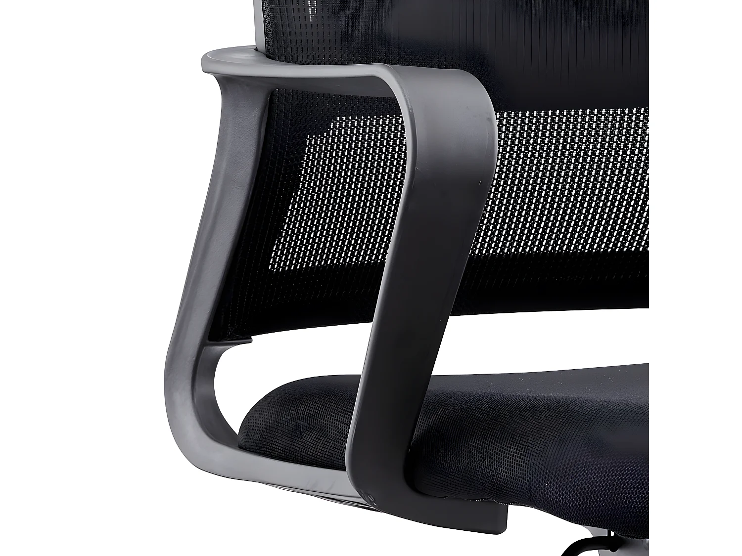 Bürostuhl höhenverstellbar - Stoff & Netz - schwarz - GAVIAL