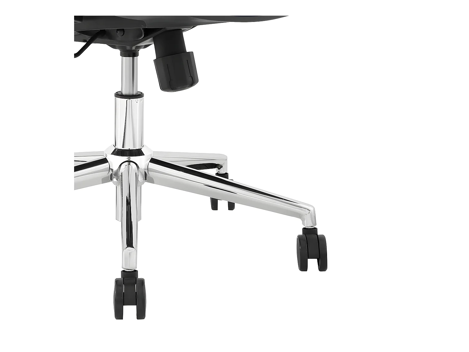 In hoogte verstelbare bureaustoel - stof & mesh - zwart & rood - AMANE