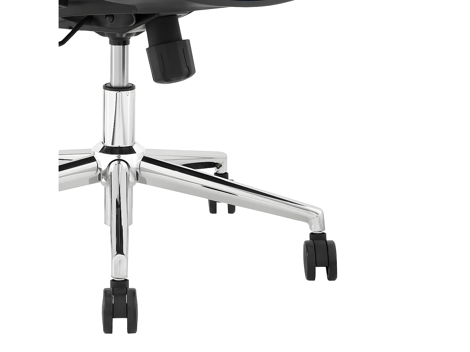 Chaise de bureau réglable en hauteur - tissu et résille - noir et rouge - AMANE