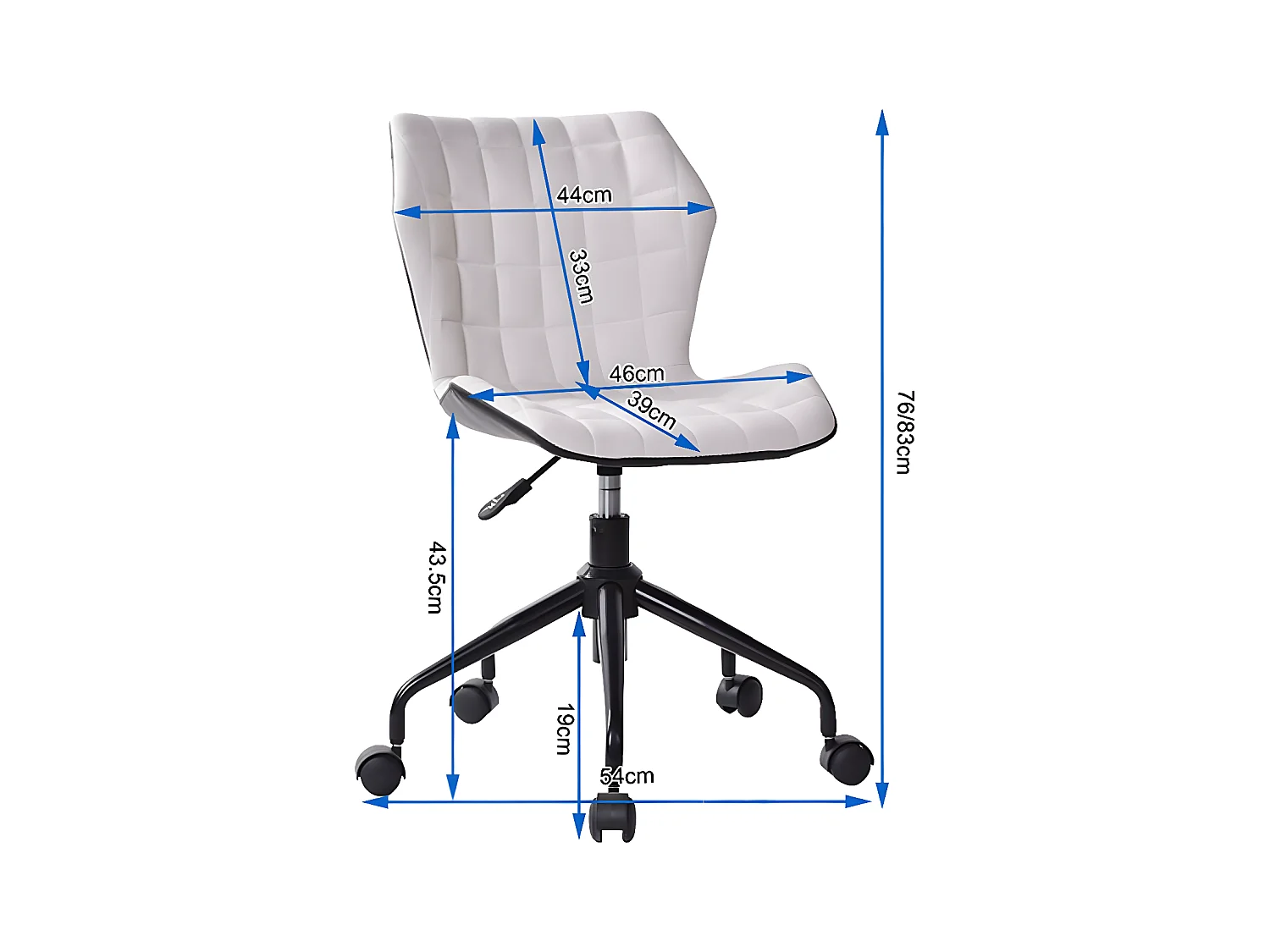 In hoogte verstelbare bureaustoel - stof & kunstleer - taupe - ASTER