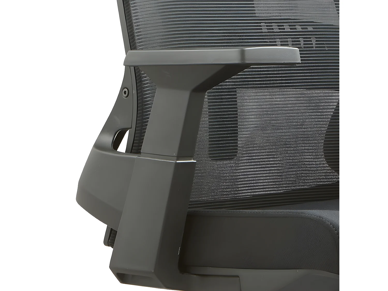 Chaise de bureau réglable en hauteur - tissu et résille - noir - DASTON