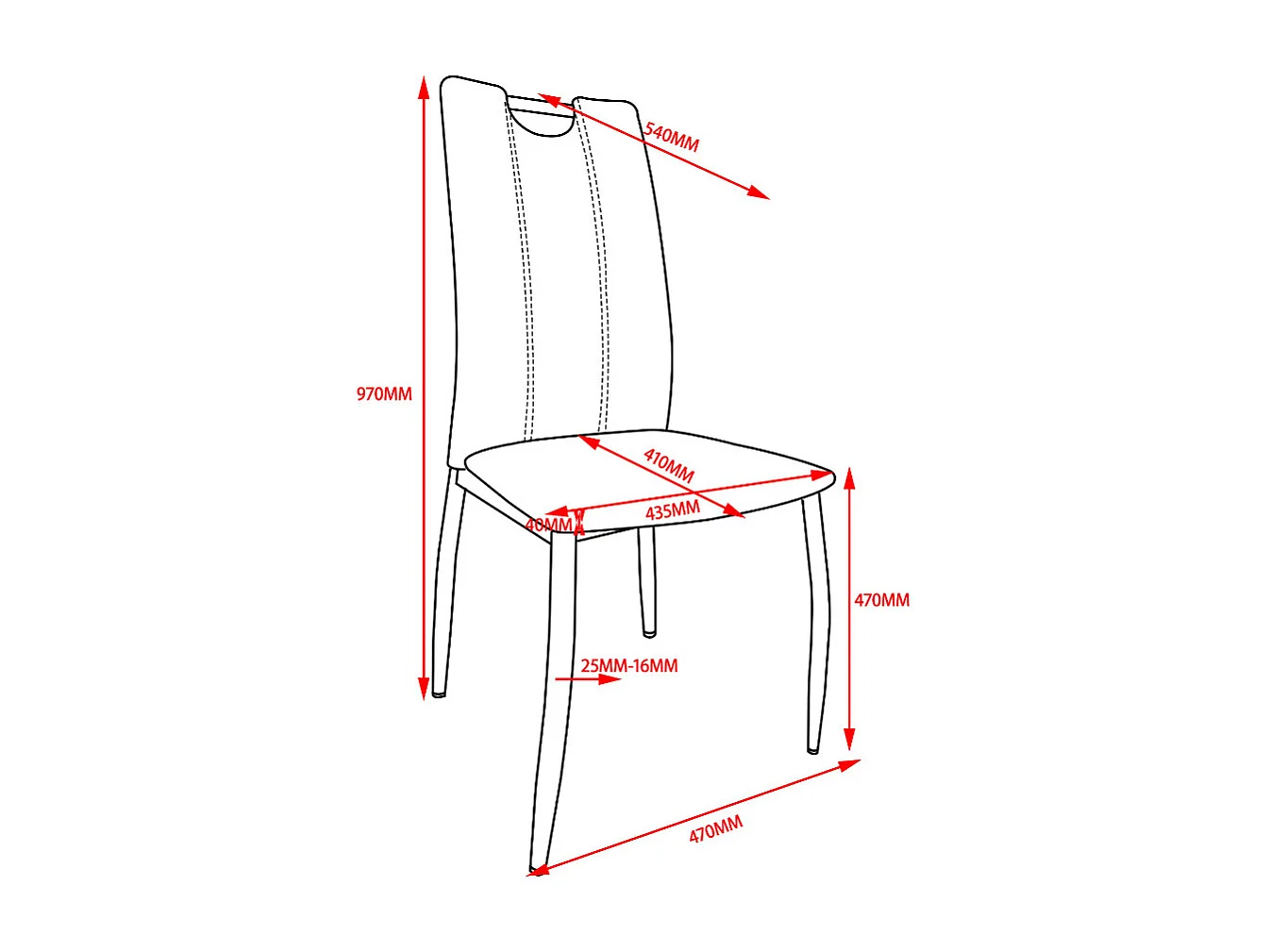 Zestaw krzeseł 4 szt. - tkanina i czarny metal - ciemnoszary - STORY