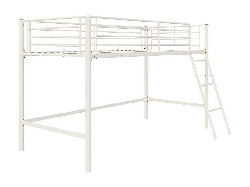 Thora | Cama de dossel 140 cm em metal branco