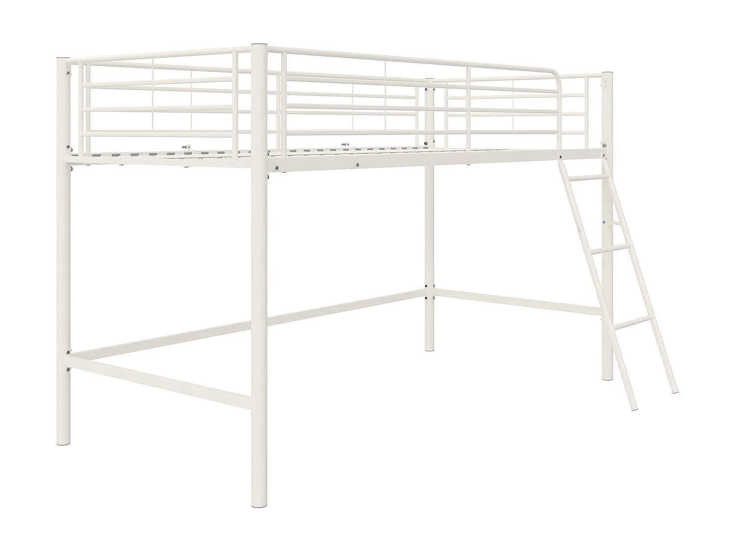 Thora | Cama de dossel 140 cm em metal branco