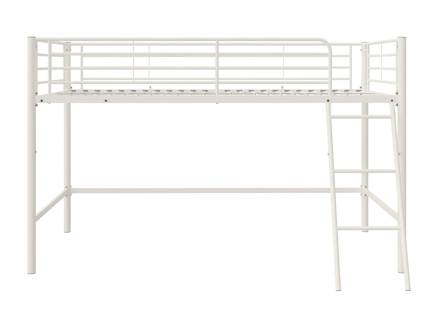 Thora | Cama de dossel 140 cm em metal branco