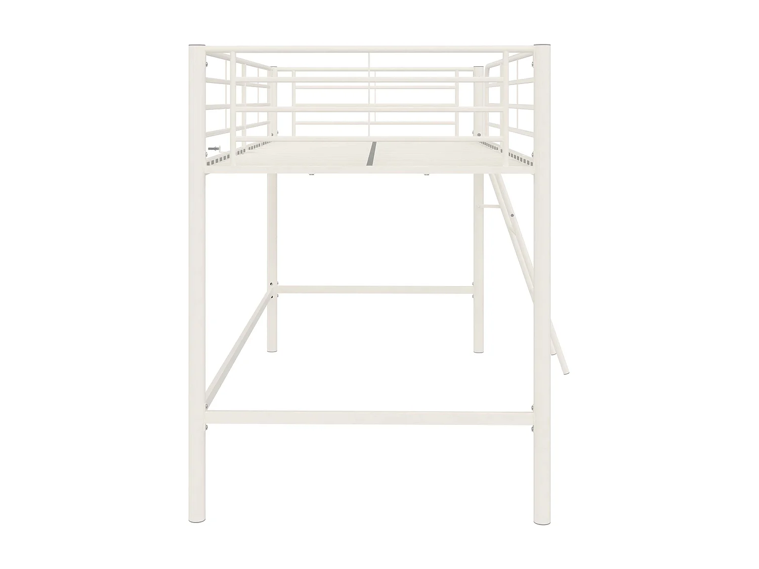 Thora | Cama de dossel 140 cm em metal branco