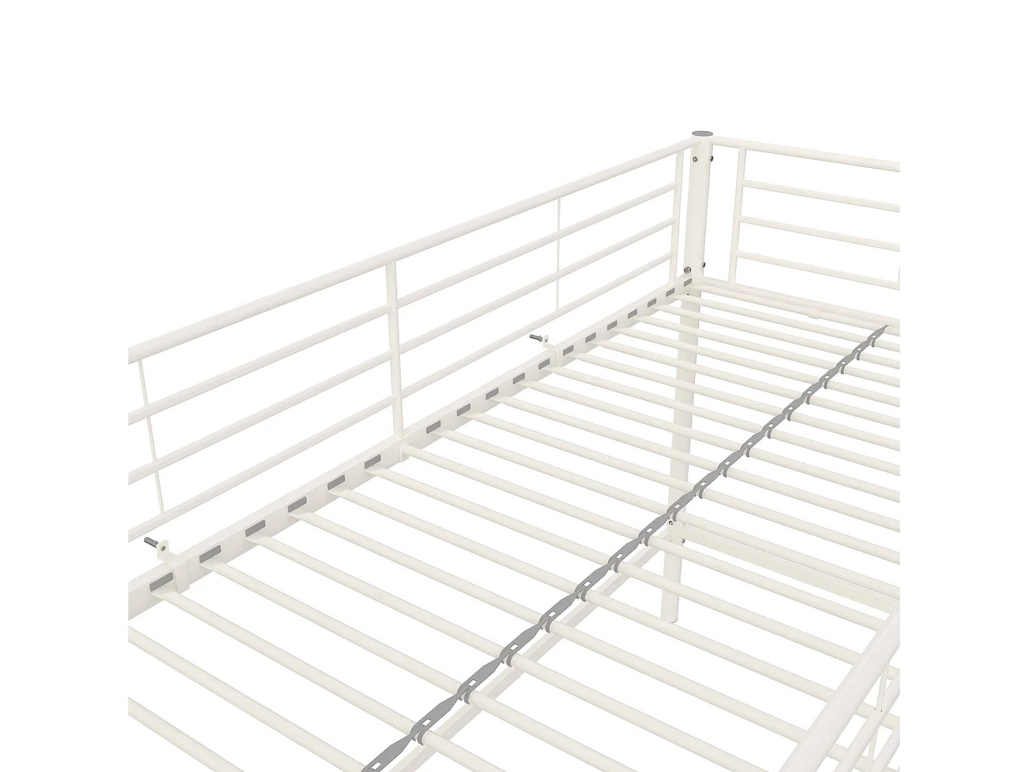 Thora | Cama de dossel 140 cm em metal branco