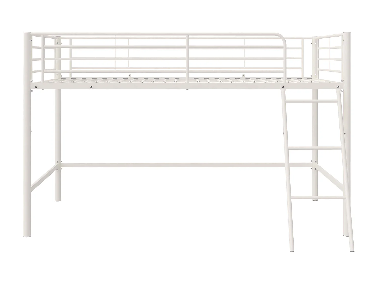 Jodie | Lit surélevé en métal blanc 90x200