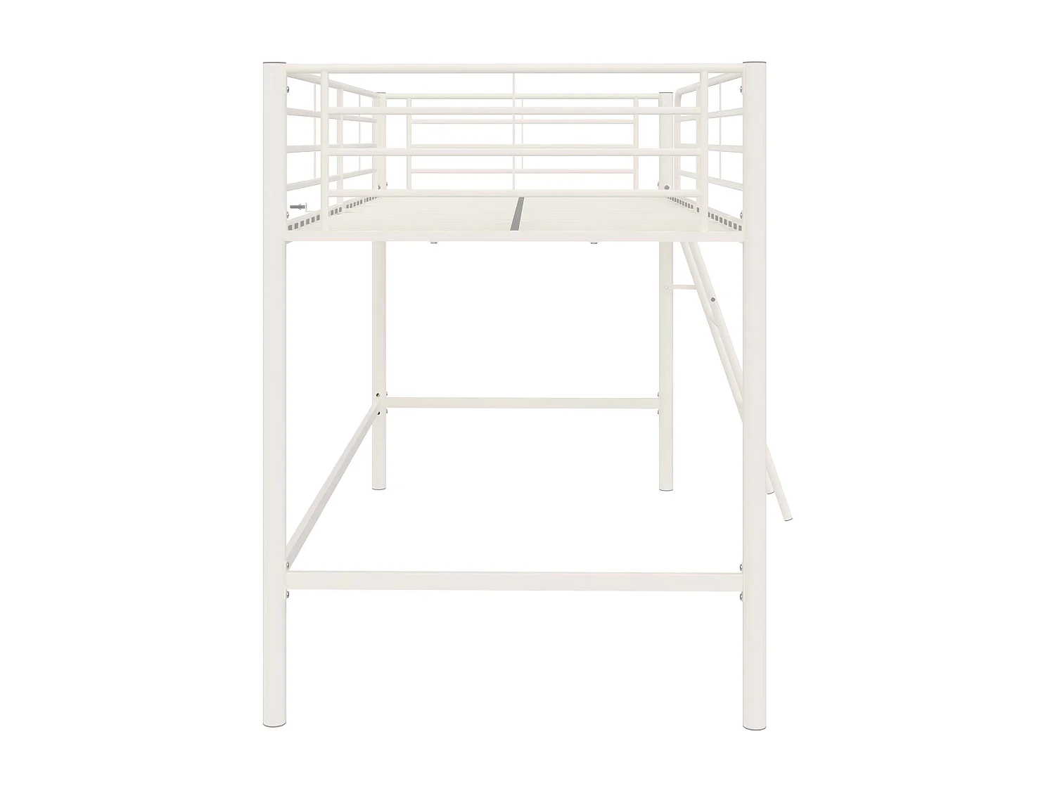 Jodie | Lit surélevé en métal blanc 90x200