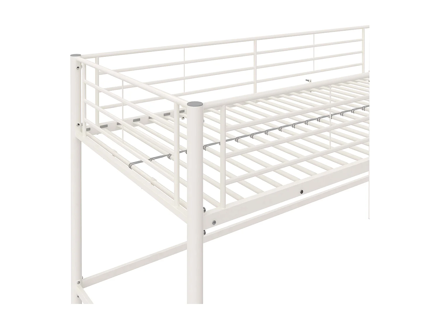 Jodie | Lit surélevé en métal blanc 90x200