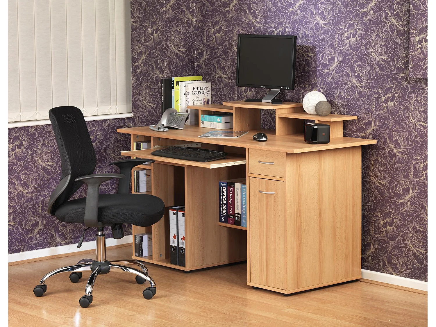 Atlanta | Chaise de bureau à roulettes en maille noire