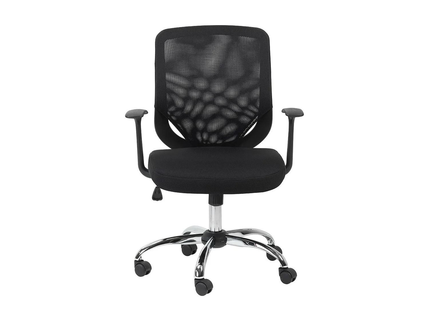 Atlanta | Chaise de bureau à roulettes en maille noire