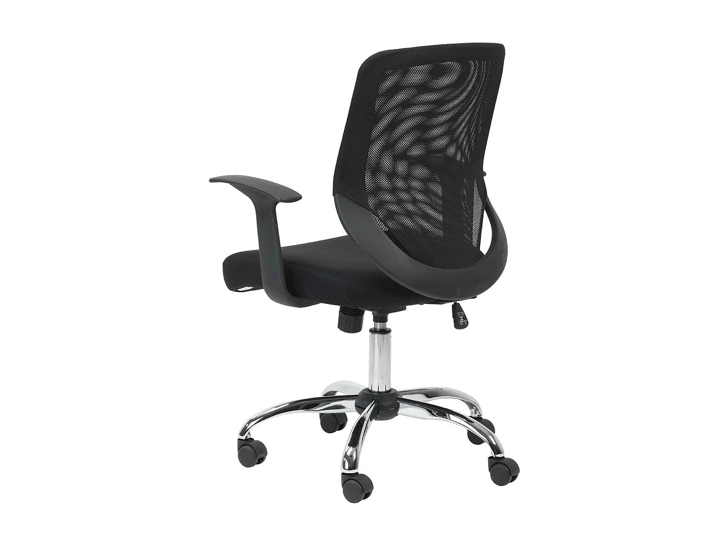 Atlanta | Chaise de bureau à roulettes en maille noire