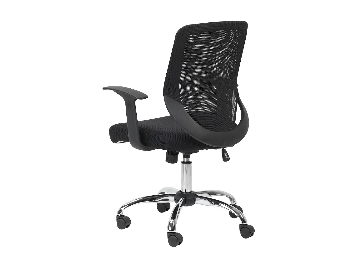 Atlanta | Chaise de bureau à roulettes en maille noire