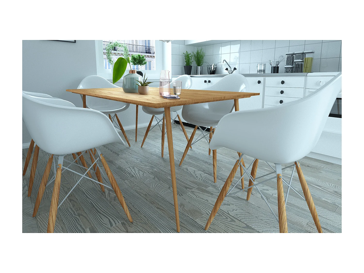 Monza | Table de salle à manger 160 cm en chêne