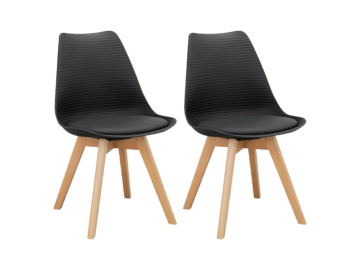 Armin | Chaise de salle à manger 2 Pack Noir