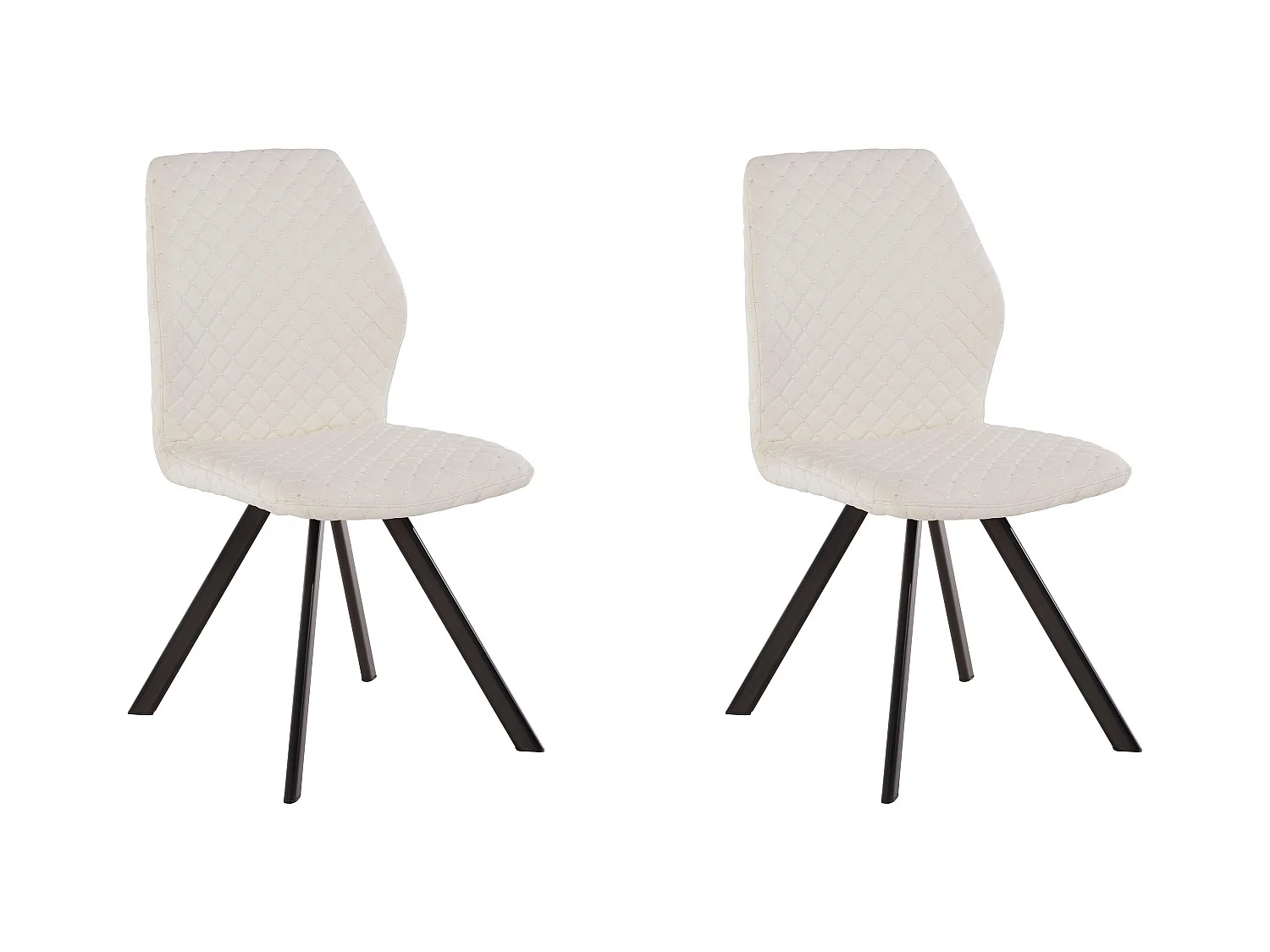 Isobel | Chaise 2 Pack en PU blanc