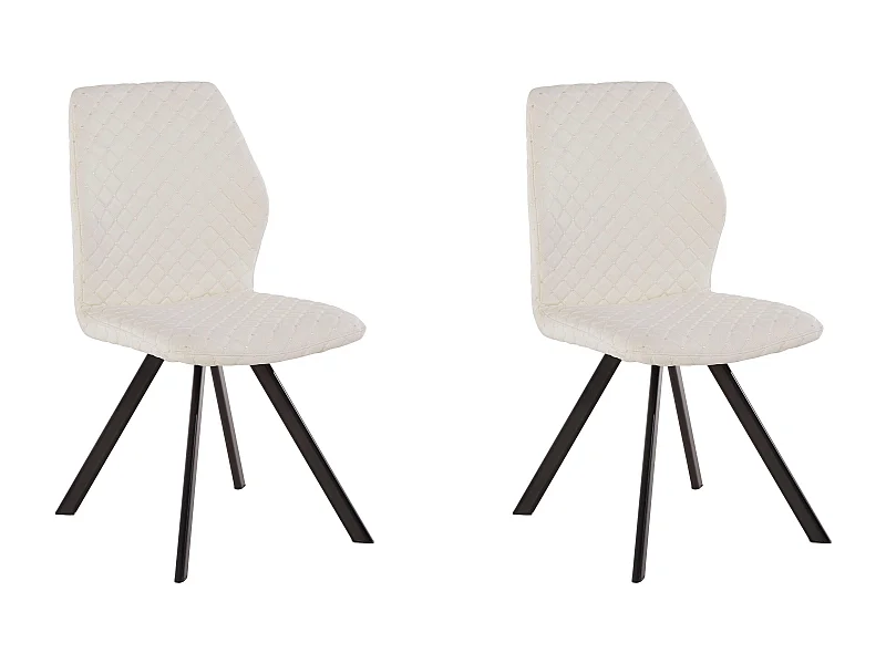 Isobel | Chaise 2 Pack en PU blanc