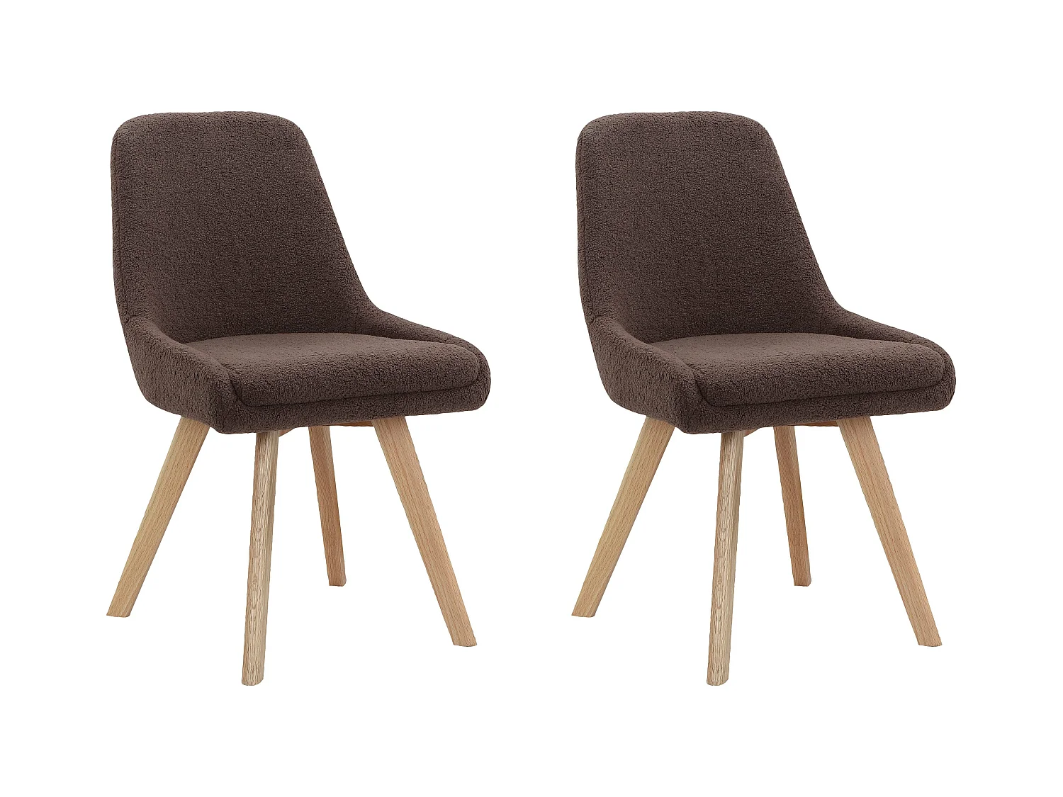Trudi | Chaise de salle à manger 2 Pack Marron