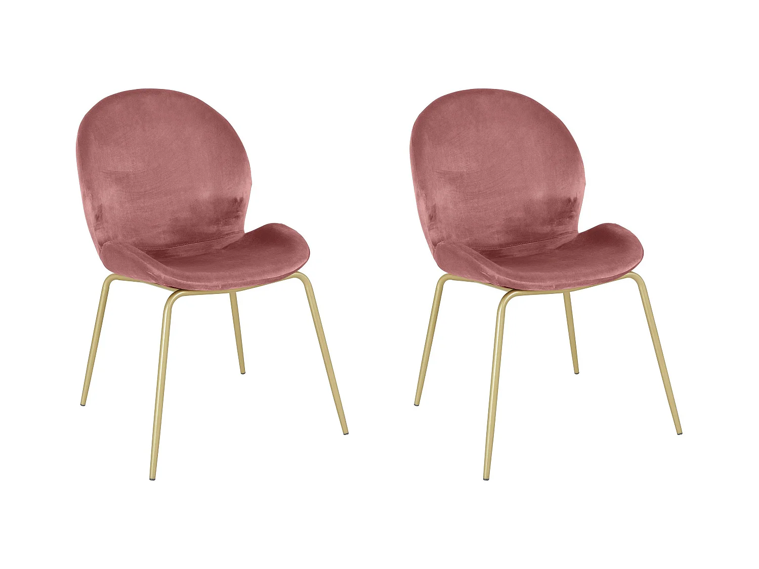 Rafael | Chaise 2 Pack en Velvet Rose / Brass