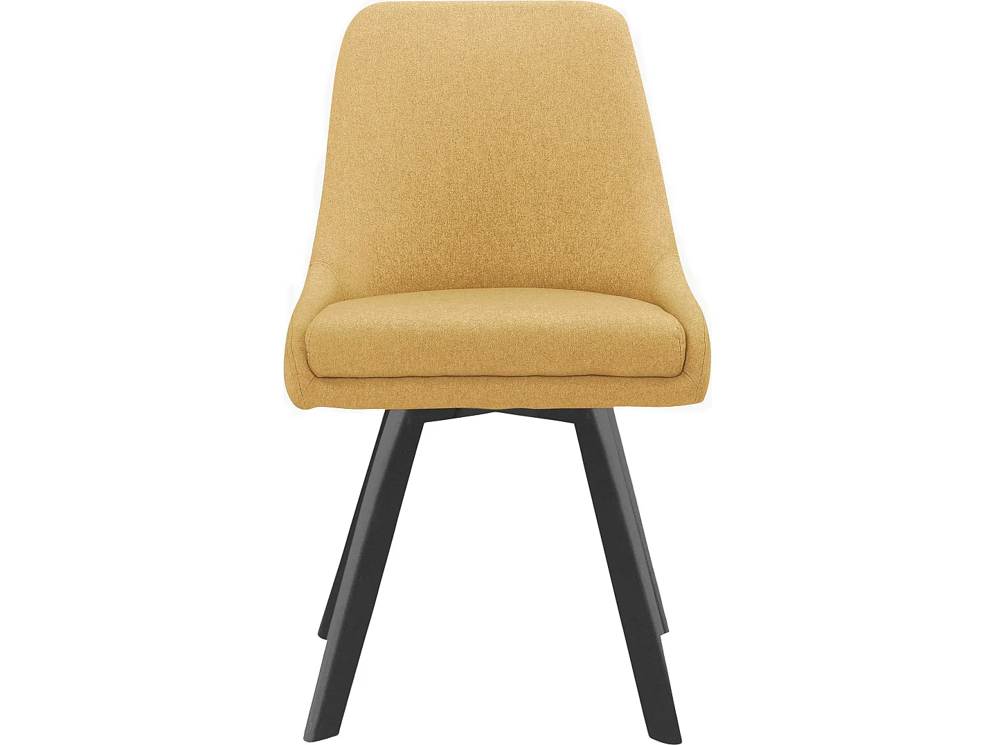 Rudi2 | Chaise de salle à manger 2 Pack Mustard Woolfabric