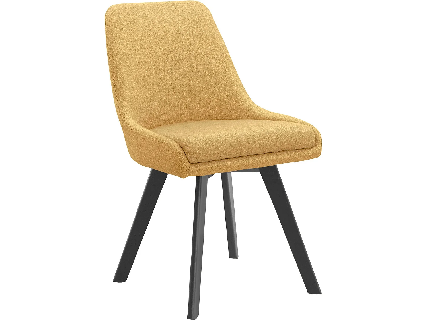 Rudi2 | Chaise de salle à manger 2 Pack Mustard Woolfabric
