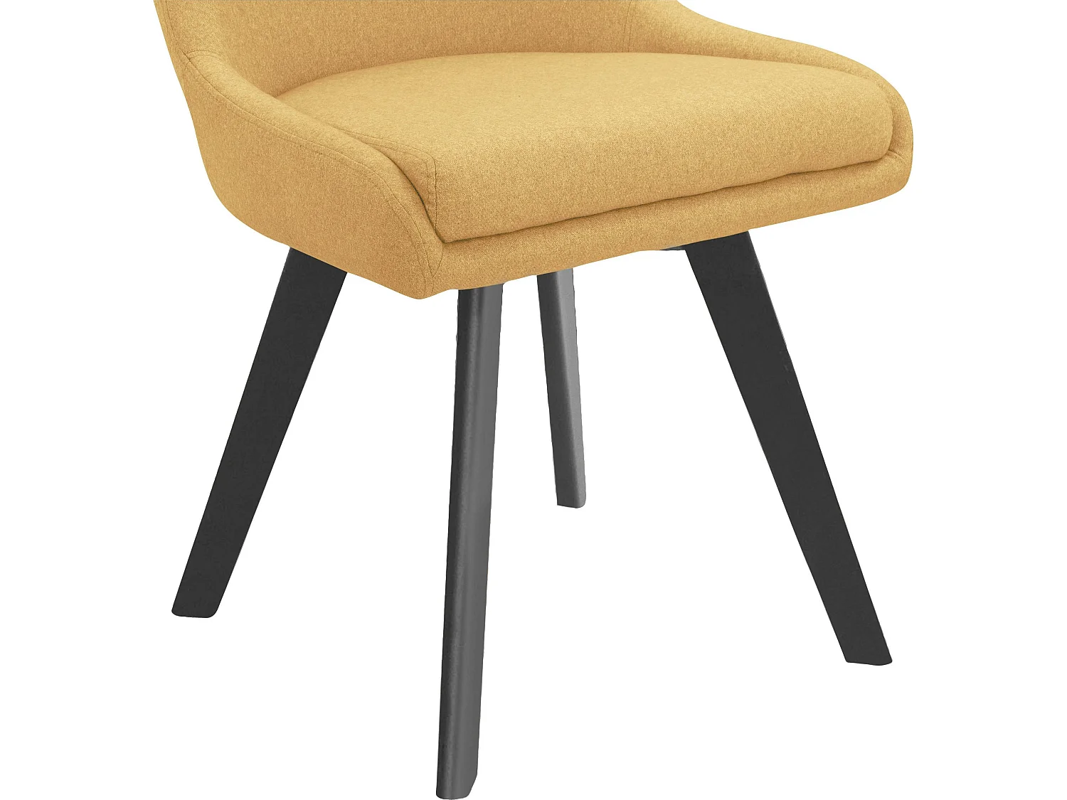 Rudi2 | Chaise de salle à manger 2 Pack Mustard Woolfabric