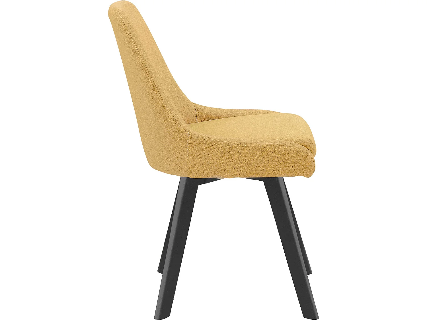 Rudi2 | Chaise de salle à manger 2 Pack Mustard Woolfabric