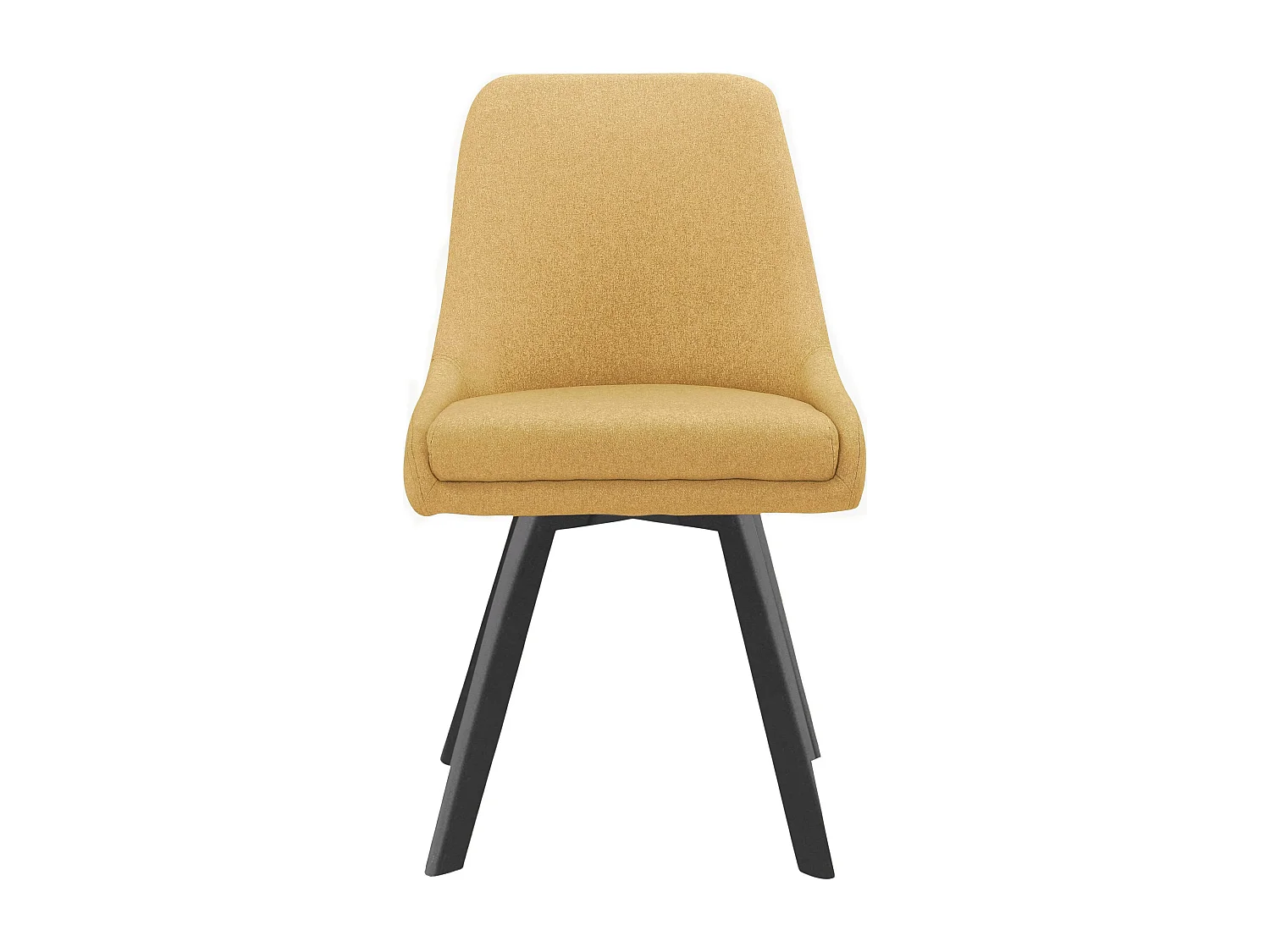 Rudi2 | Chaise de salle à manger 2 Pack Mustard Woolfabric