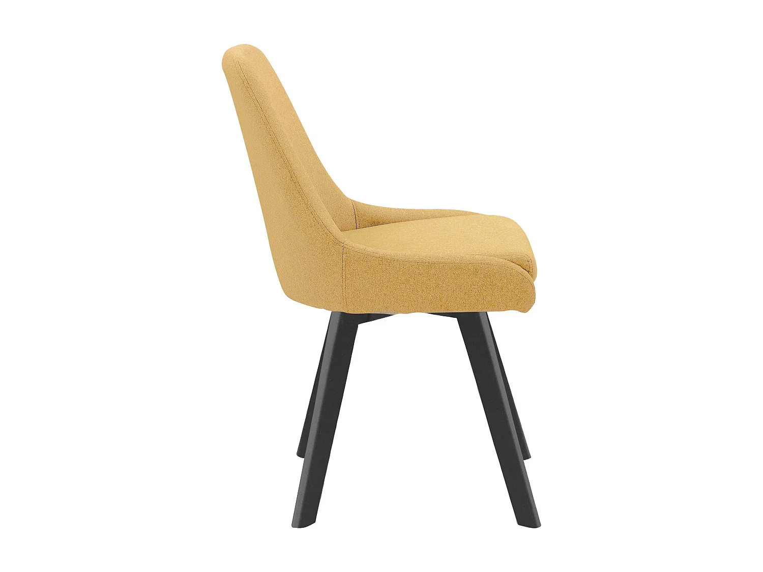 Rudi2 | Chaise de salle à manger 2 Pack Mustard Woolfabric