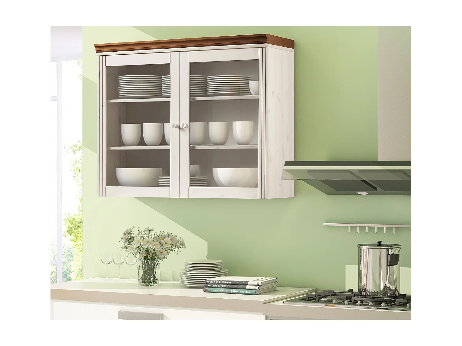 Anita | Armoire murale en pin miel