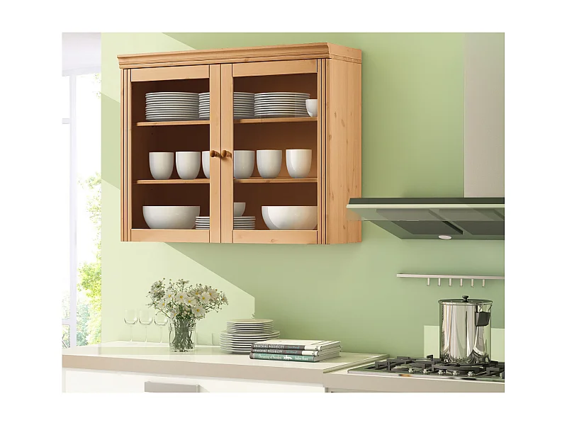 Hängeschrank in Kiefer braun