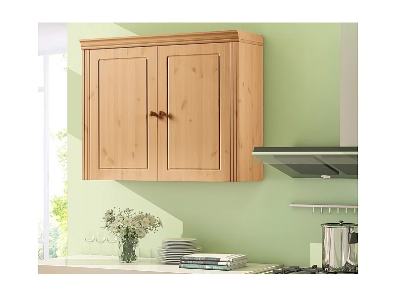 Anita | Armoire murale en pin marron