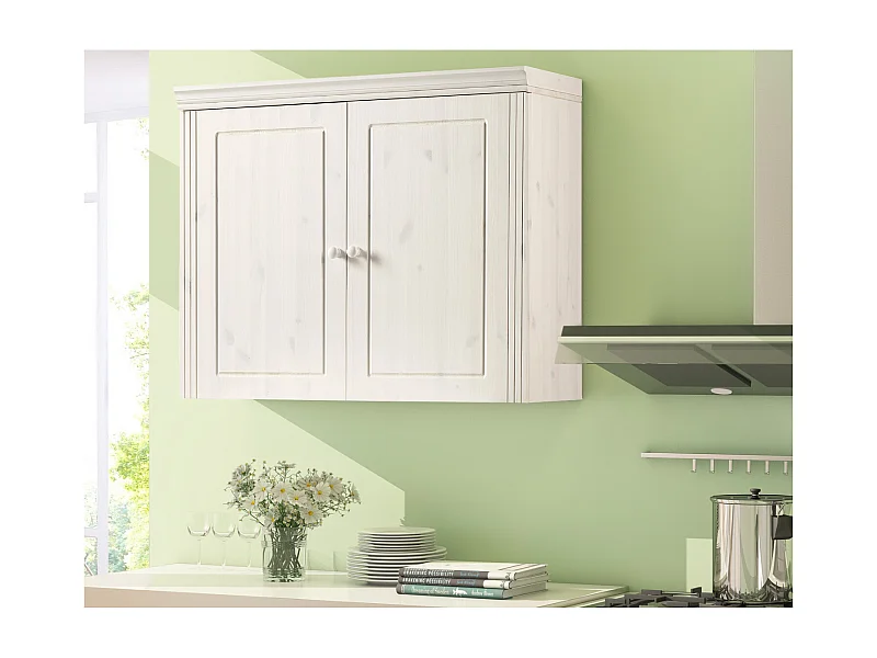 Armadio a muro in pino bianco