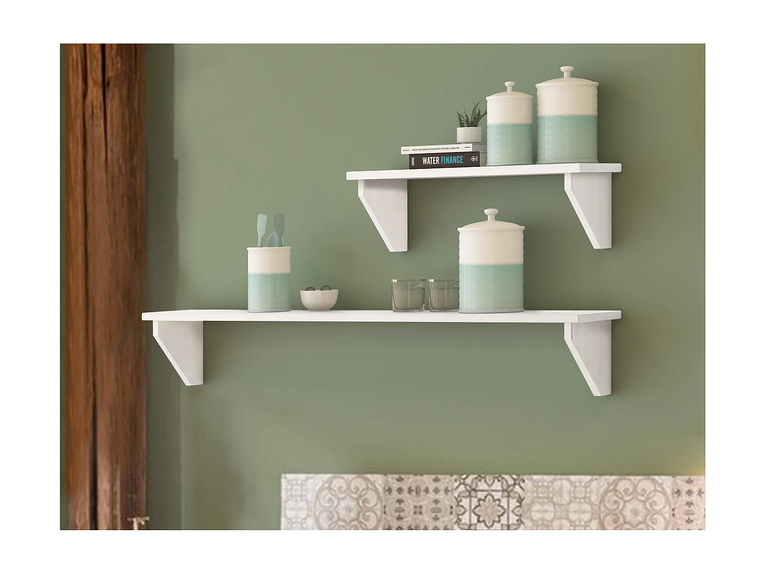 Scaffale in pino bianco