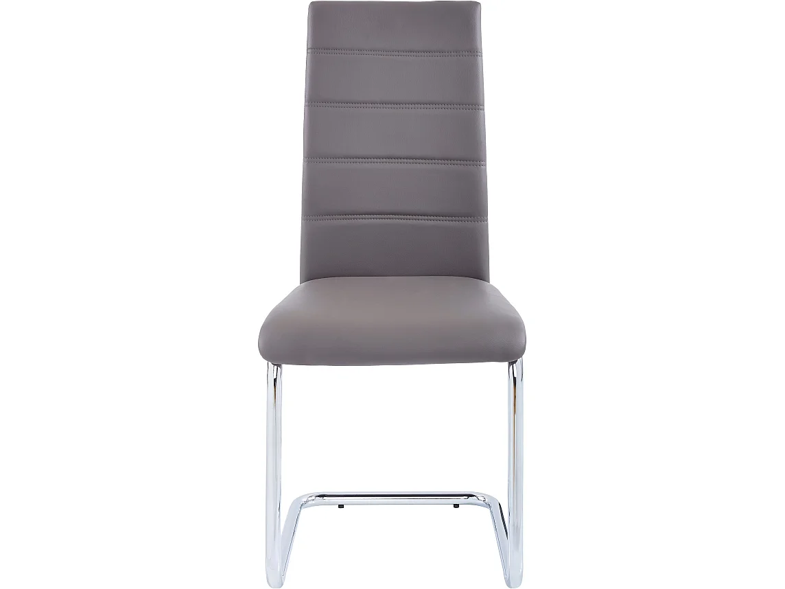 Stoel 4 PK Cappucino Chroom