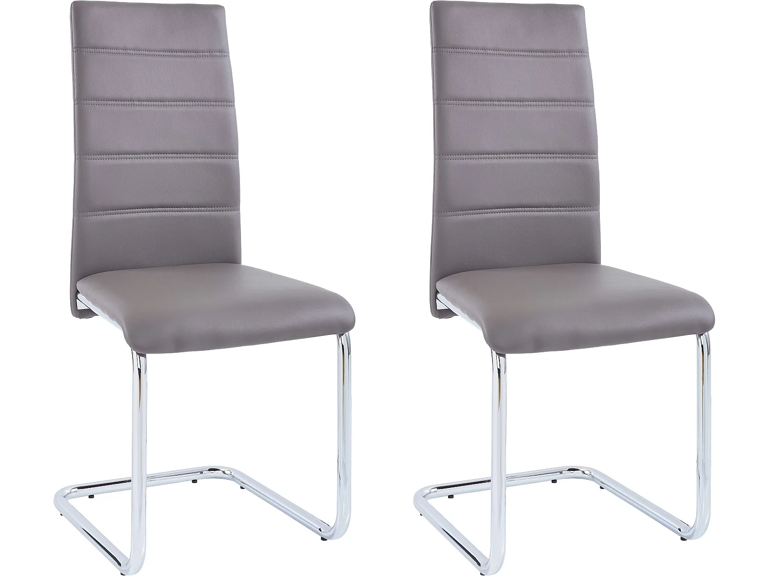 Stoel 4 PK Cappucino Chroom