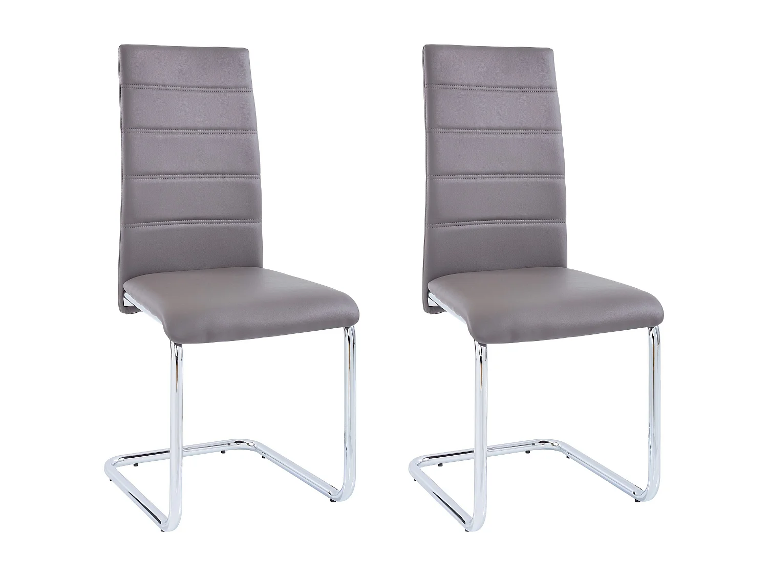 Stuhl 4 PK Cappucino Chrom