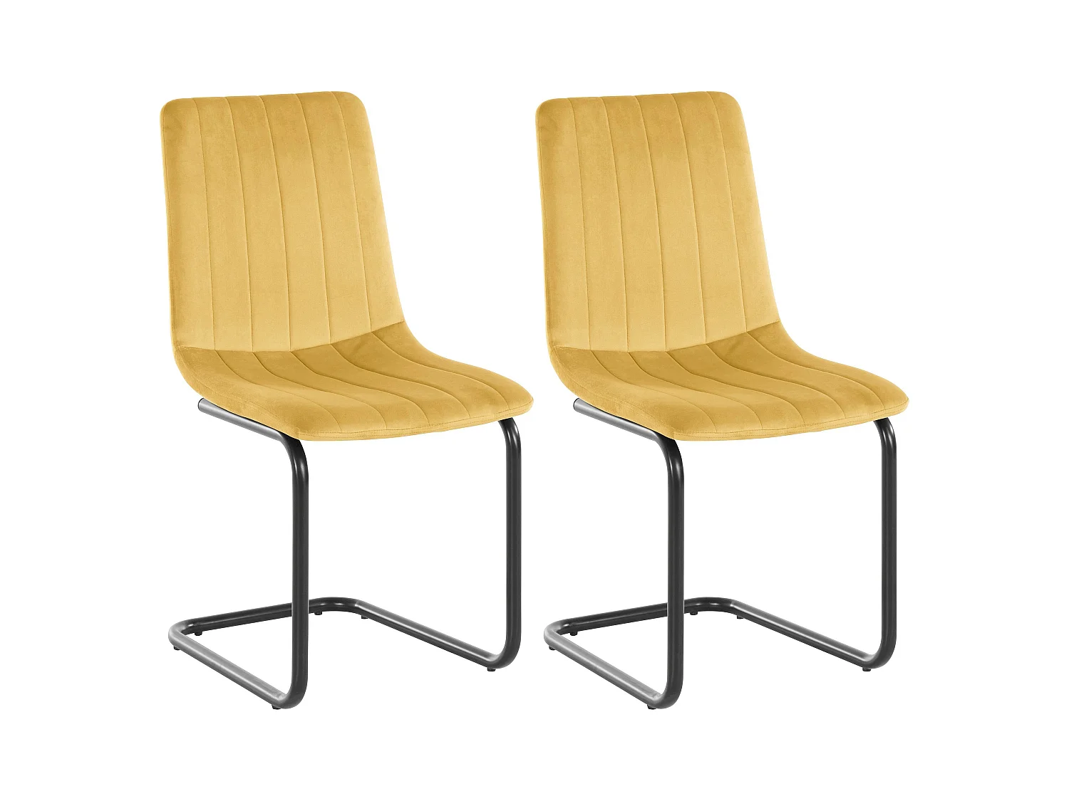 Marcela | Chaise de salle à manger 2 Pack Mustard