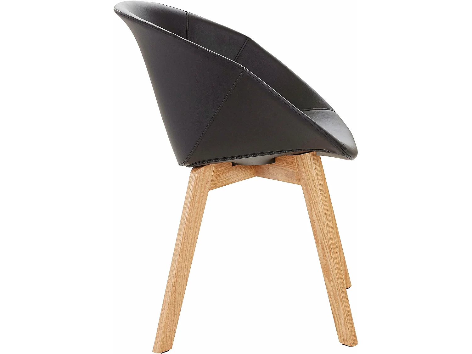 Stuhl 2er Pack in Schwarz PU