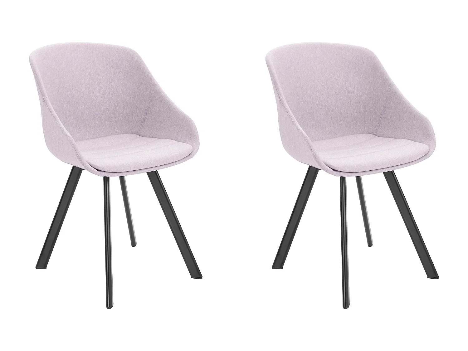 Stuhl 2er Pack in Rosa Plastik