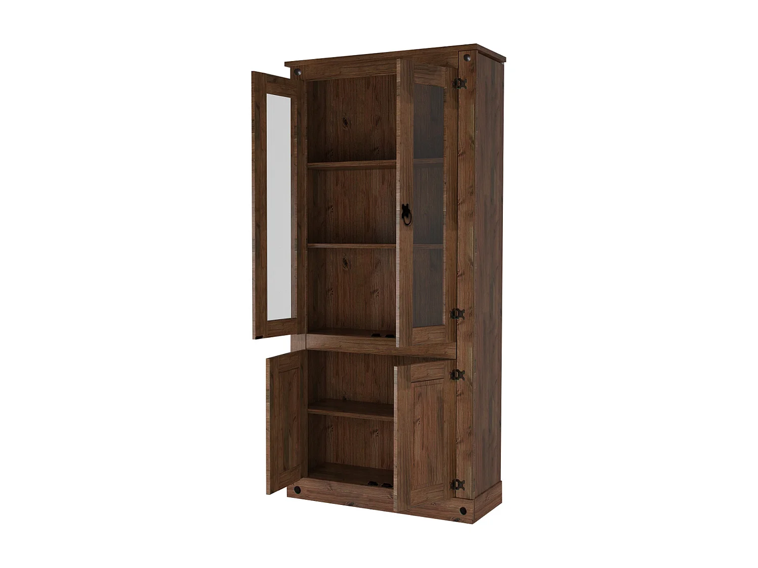 Mexico | Armoire avec 2 portes vitrées et 2 portes
