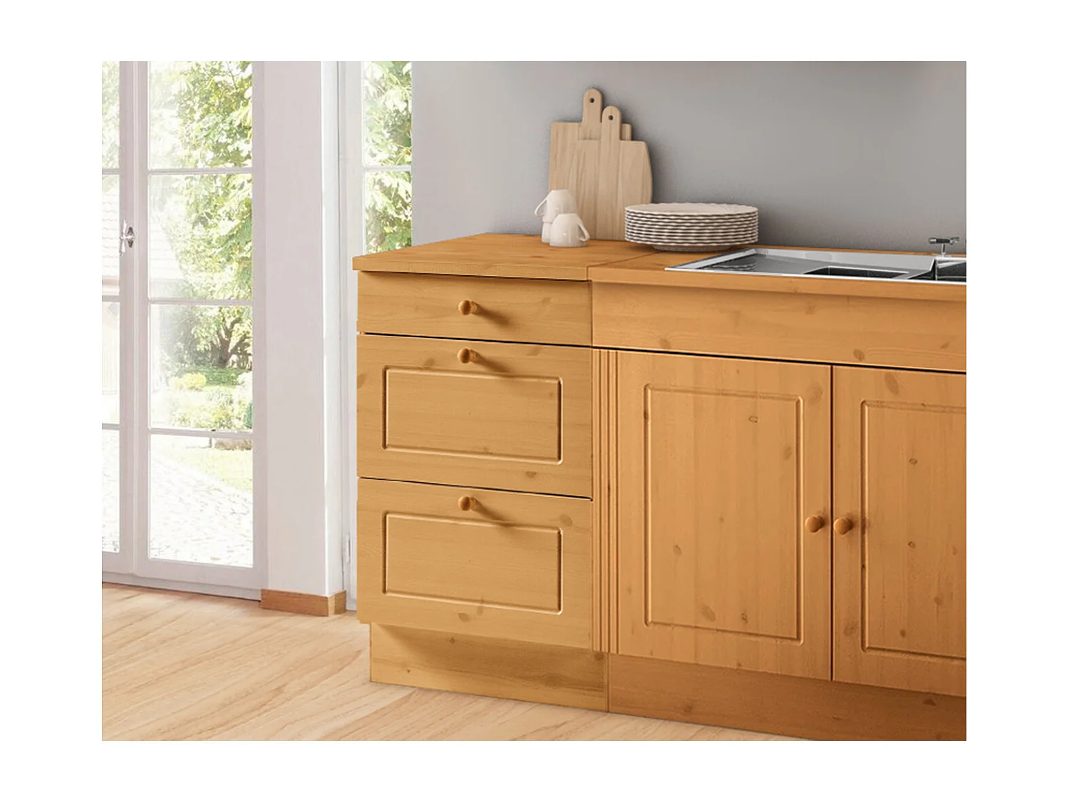 Anita | Armoire en pin Marron