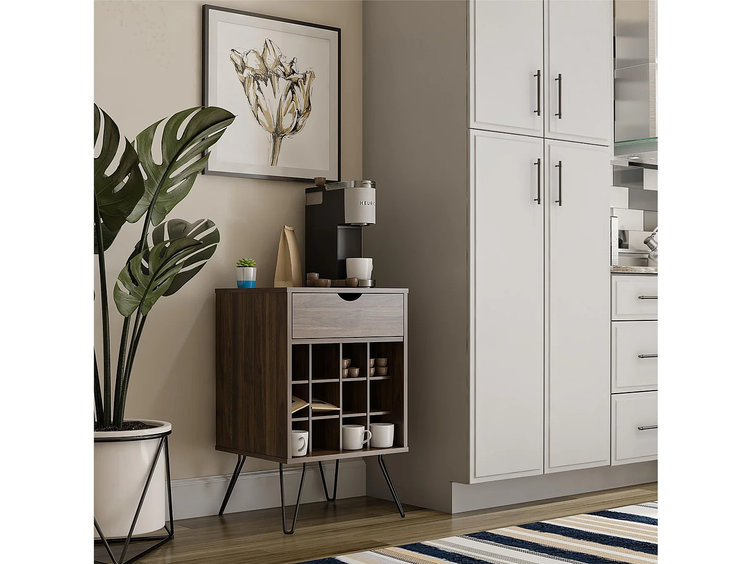 Concord | Meuble de rangement pour boissons en aspect noyer