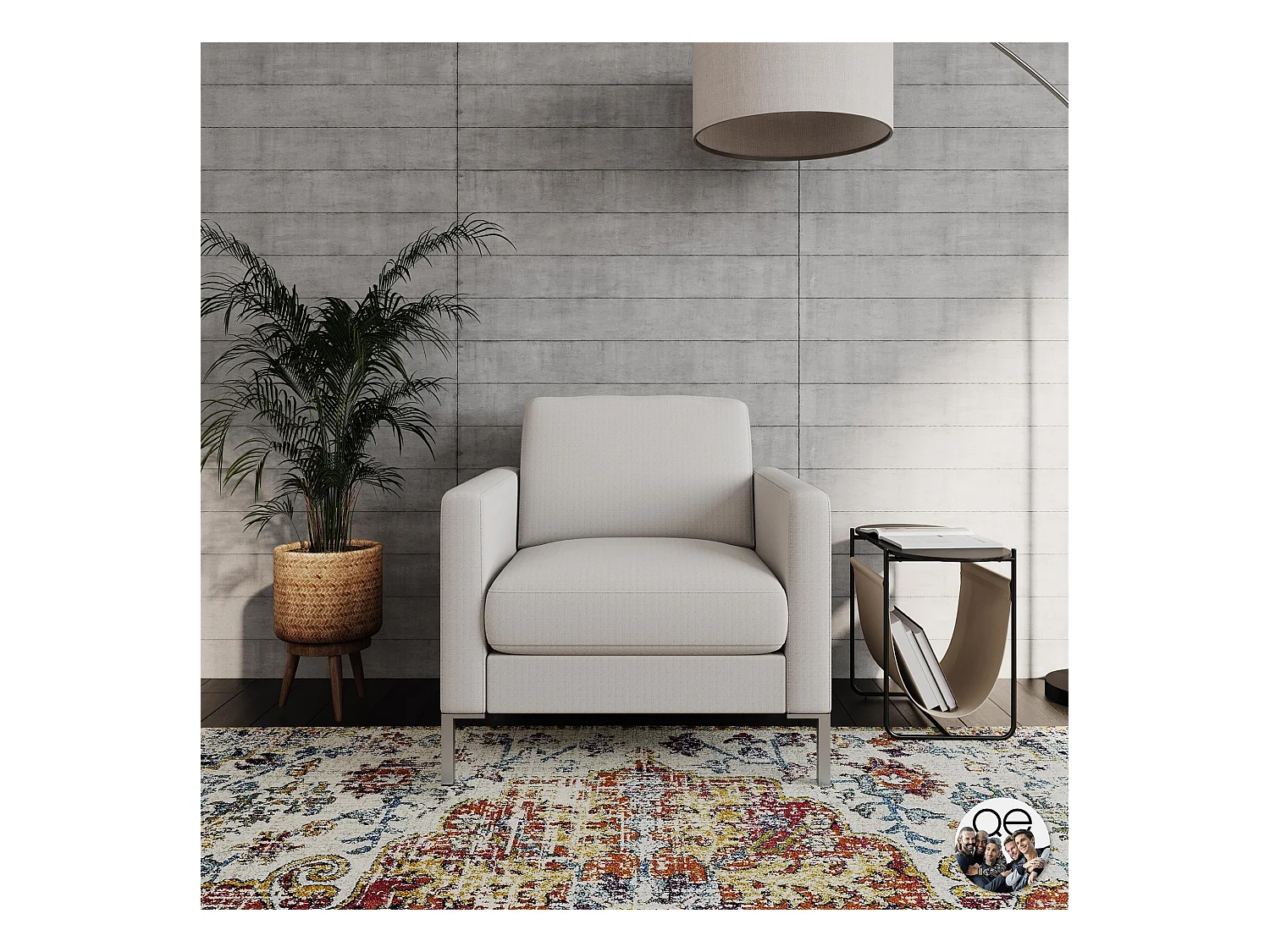 Fabry | Chaise en tissu ivoire