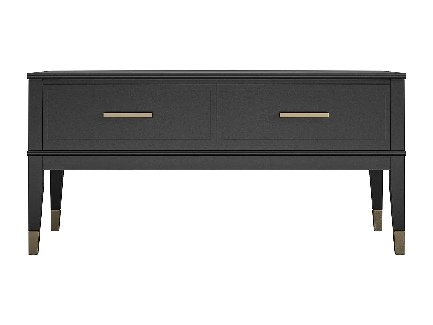 Couchtisch mit Lifttop und 2 Schubladen aus Spanplatte Schwarz