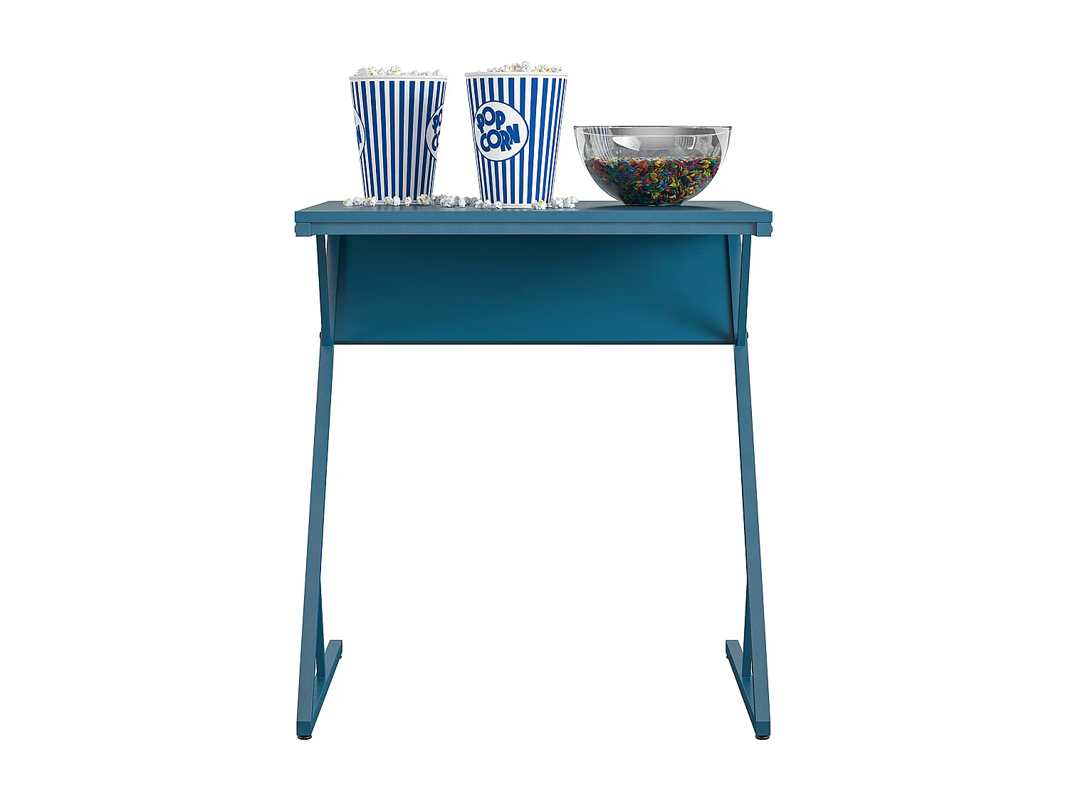 Regal | Bureau pour ordinateur portable avec cadre en métal bleu