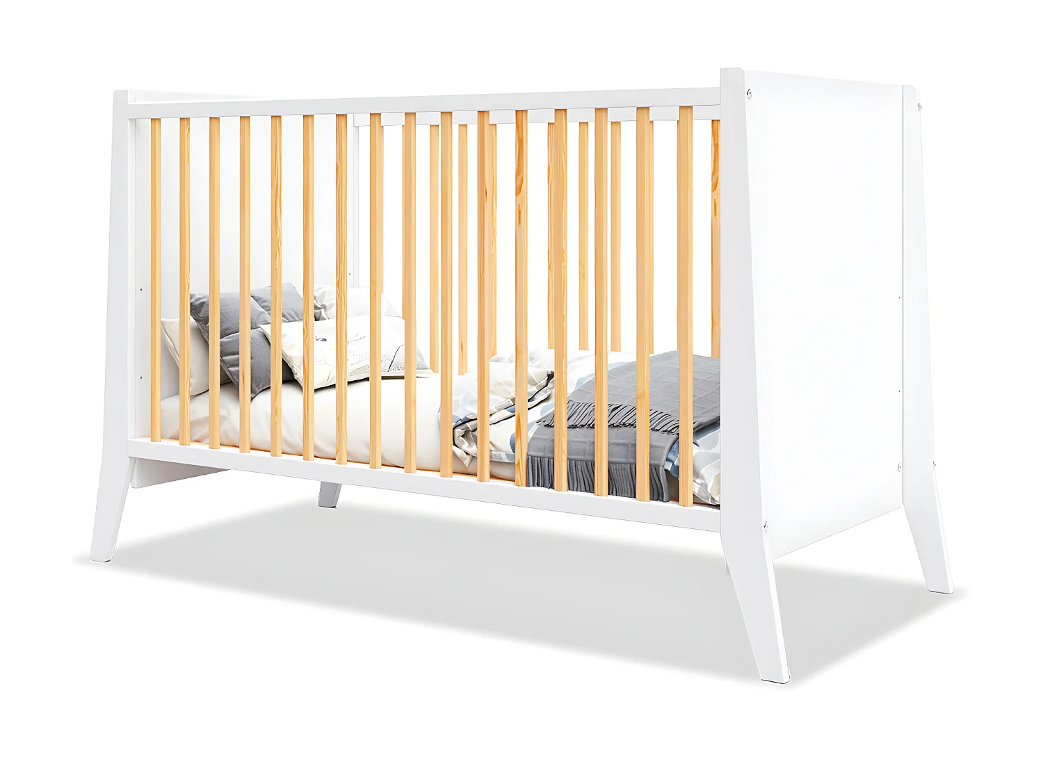 MINEA | Lit bébé évolutif TIMEO 60x120 cm (matelas non inclus)